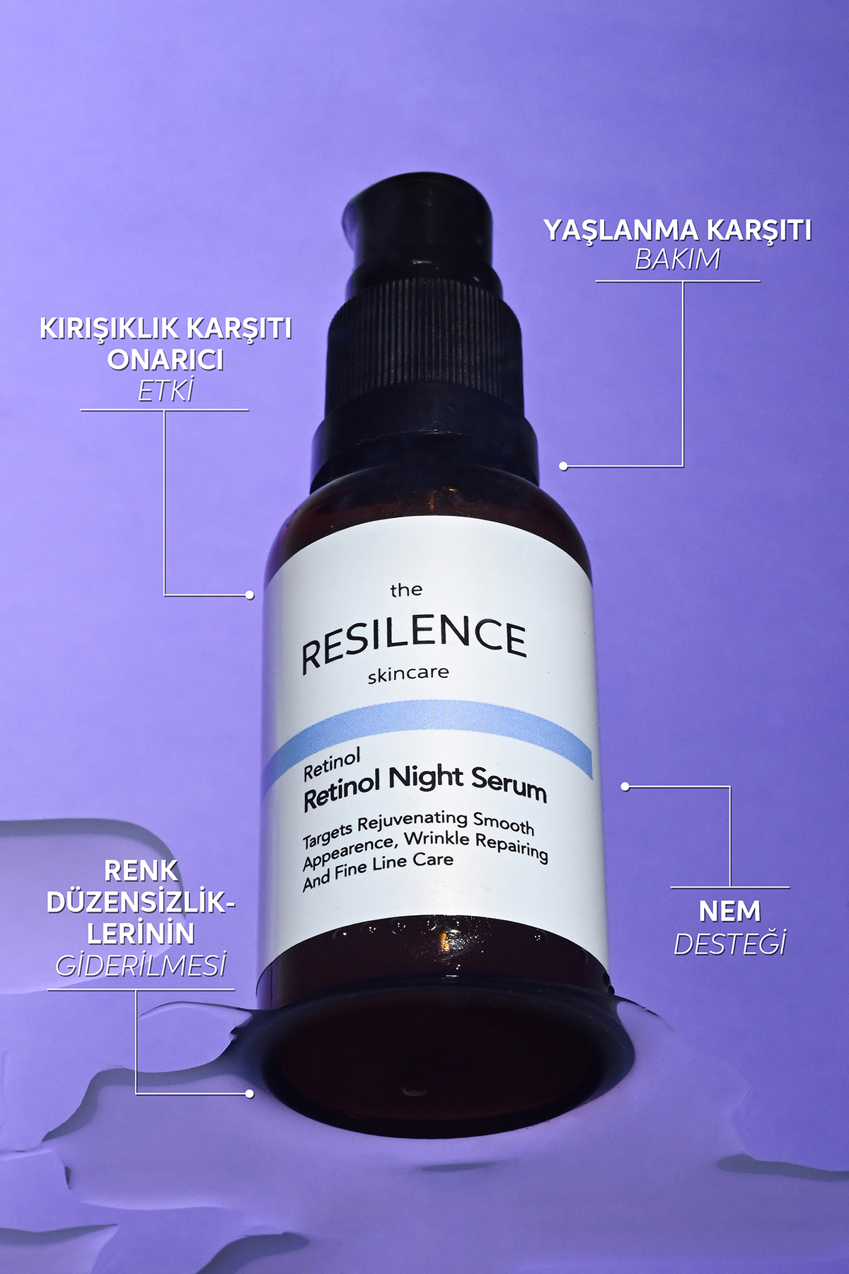 سرم شب رتینول (ویتامین A) ضد پیری و ترمیم کننده چین و چروک، 30 میلی لیتر — TYCA886MPN169893530528405 — تصویر 3 از 6