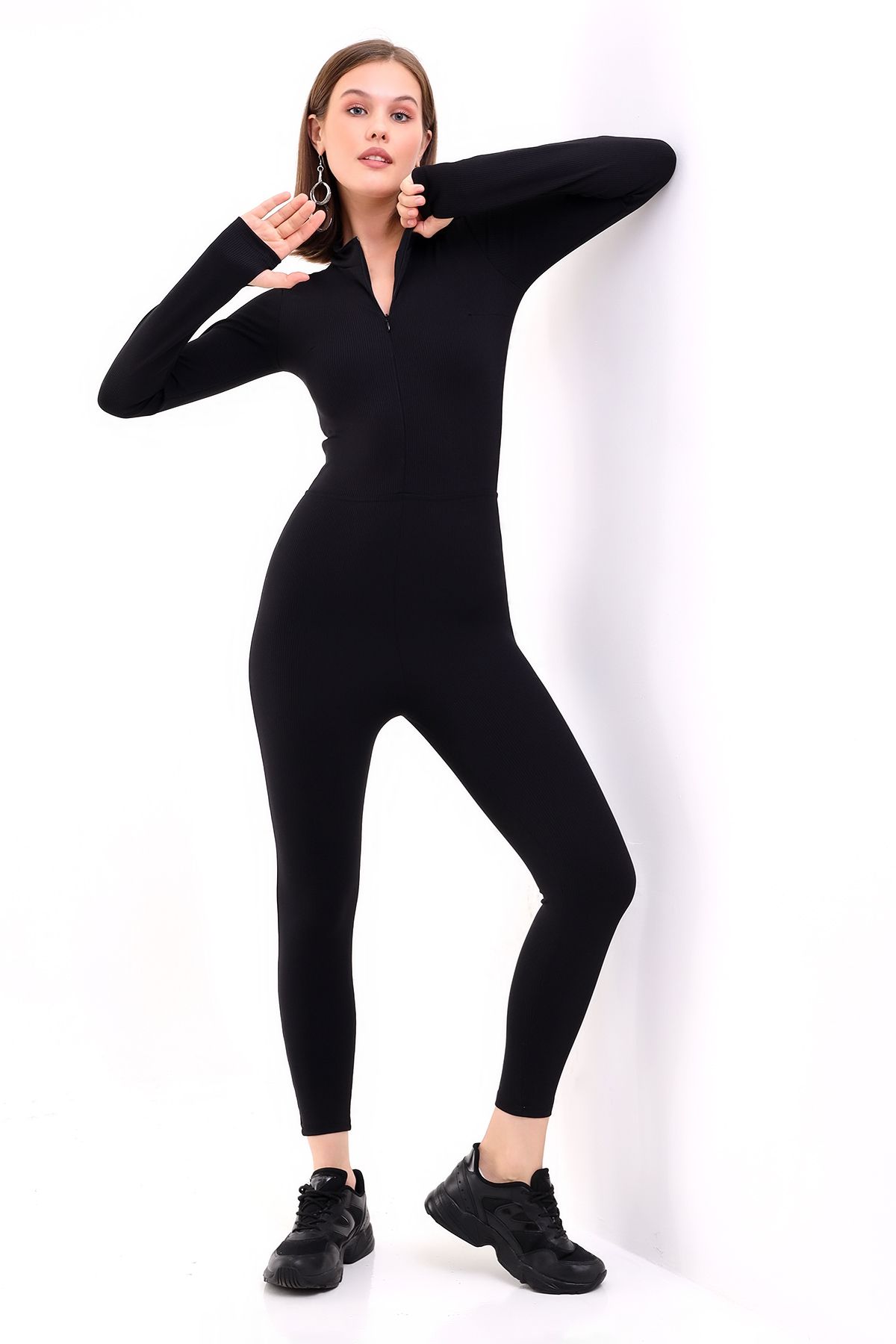 Black leggings shop jumpsuit