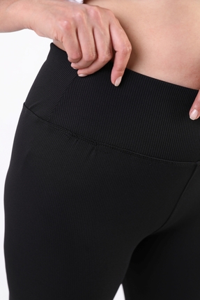 Luna Mare Kadın Büyük Beden Tayt Yüksek Bel Esnek Fitilli Toparlayıcı Kemerli...