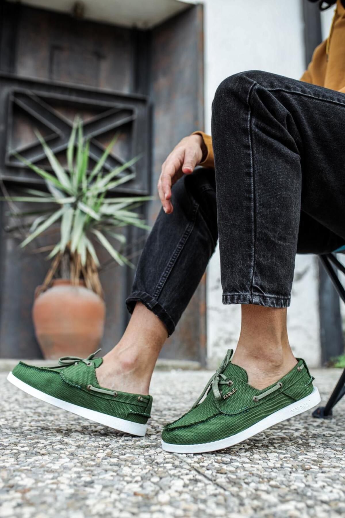 BZ Moda-B008 BT Pantofi clasici pentru bărbați, cu talpă ortopedică, verde 4