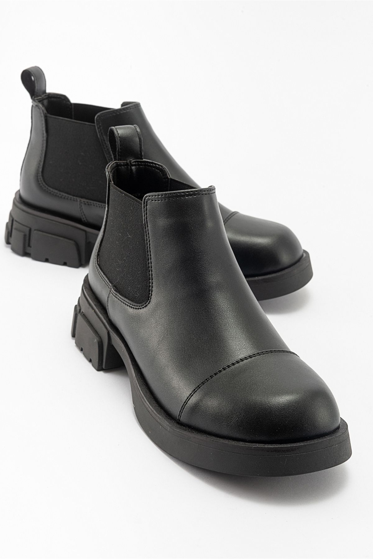 چکمه و بوتی سیاه زنانه Cafune مشکی Skin بوت پوتین اورجینال luvishoes
