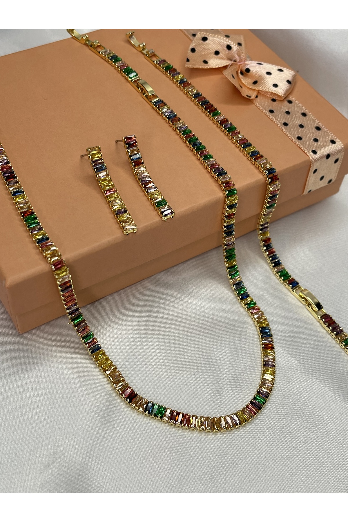 VELİT VOLA Renkli Taşlı Su Yolu Çelik Set Takım