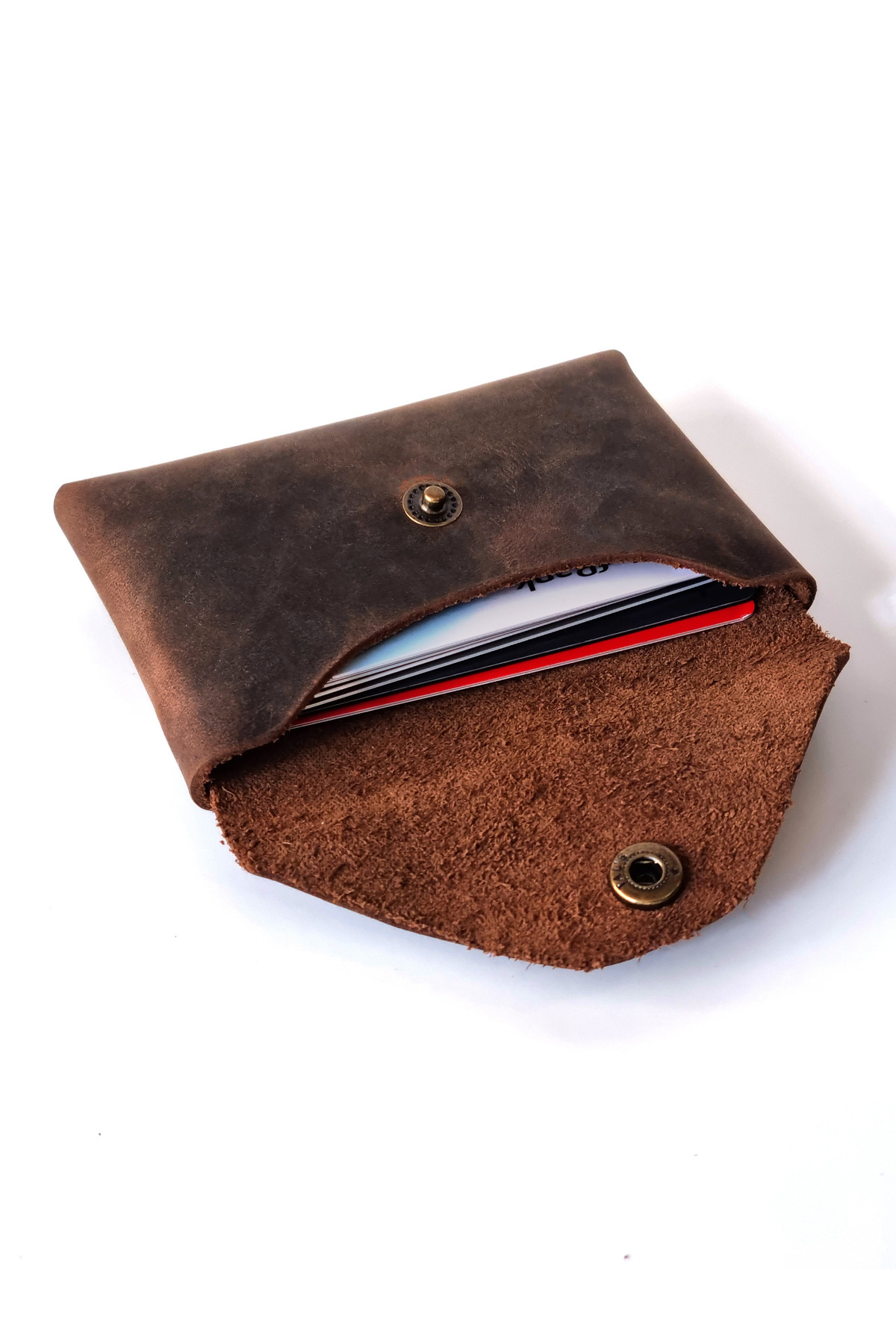 Coin purse card holder real leather