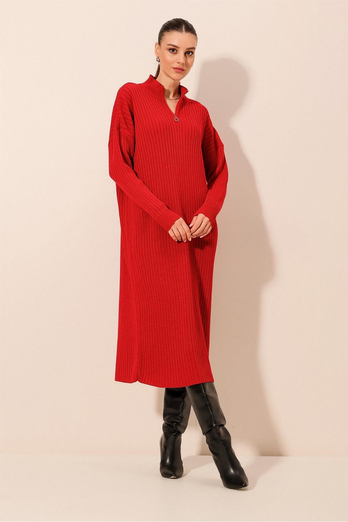 Bigdart لباس بافتنی 15839 - قرمز