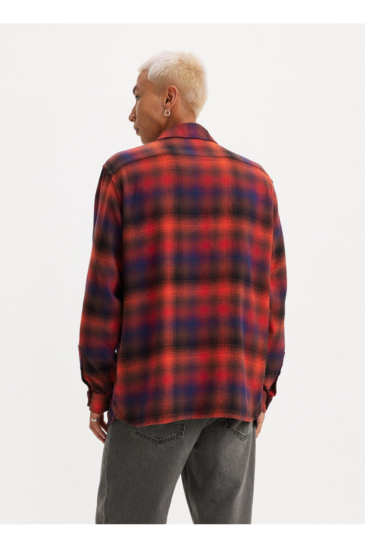 پیراهن لیوایز مردانه 100% پنبه قرمز بیسیک شطرنجی Regular/رگولار    بیسیک Daily/روزانه | Levi's 5003052572 BA - تصویر 5
