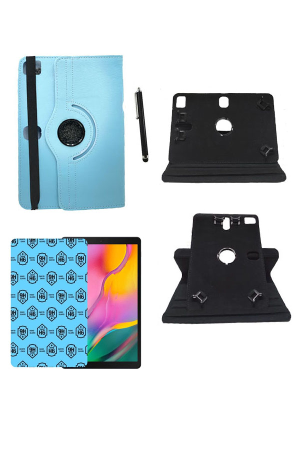 TCL Tab 7L Compatible Universal Hook Tablet Case + Nano Screen Protector + Pen