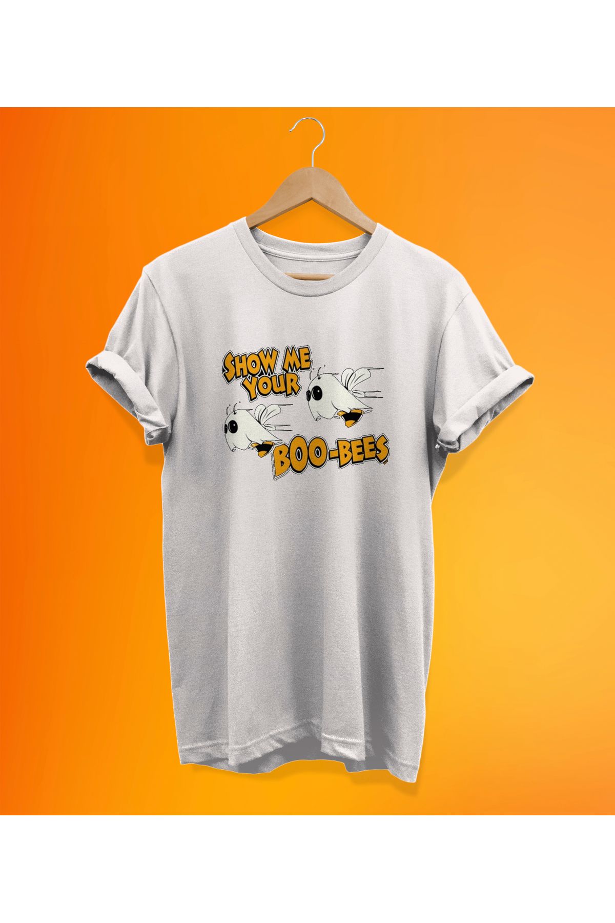 remonz Boo Bees Printed White 100 Cotton Basic Regular Size T