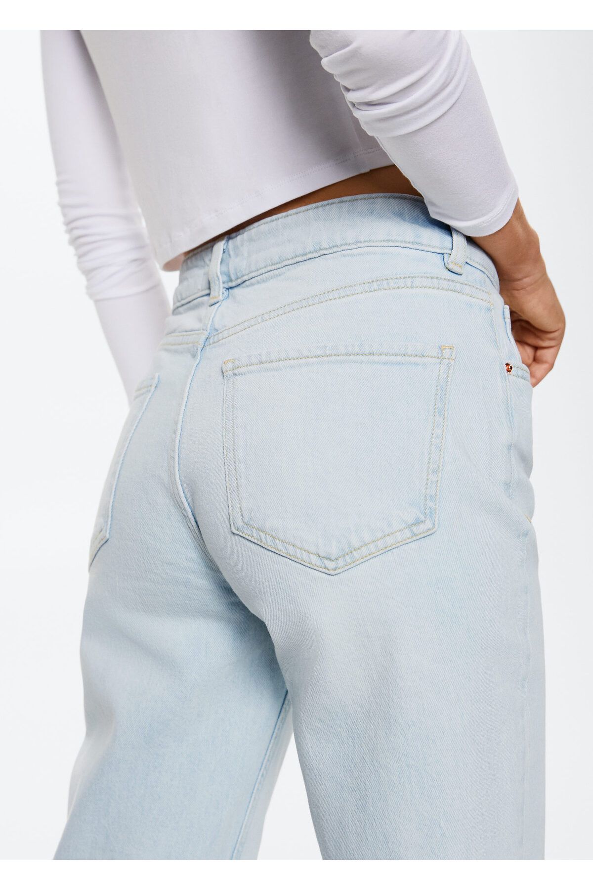 Orta Bel Düz Kesim Jean