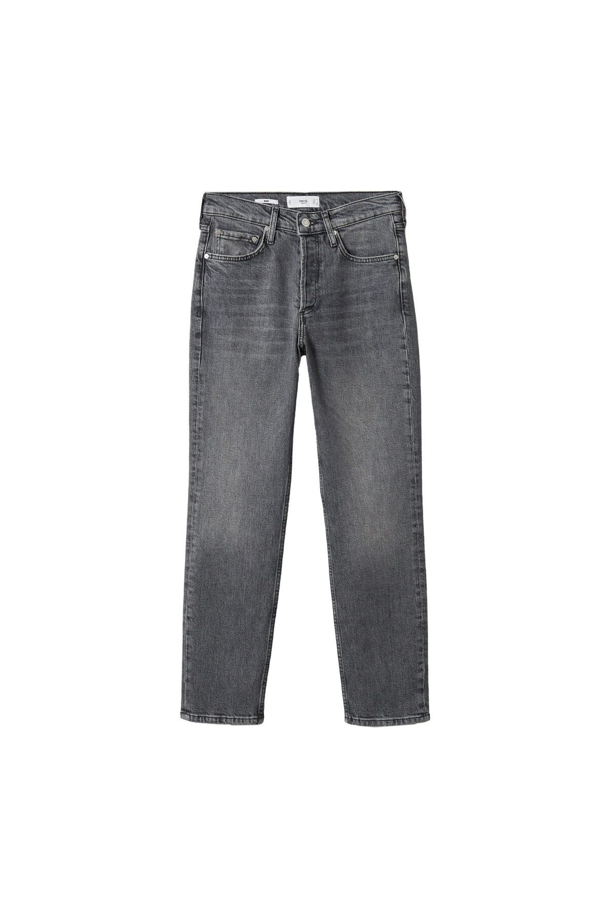 Kısa Paçalı Orta Bel Yükseklikli Slim Fit Jean