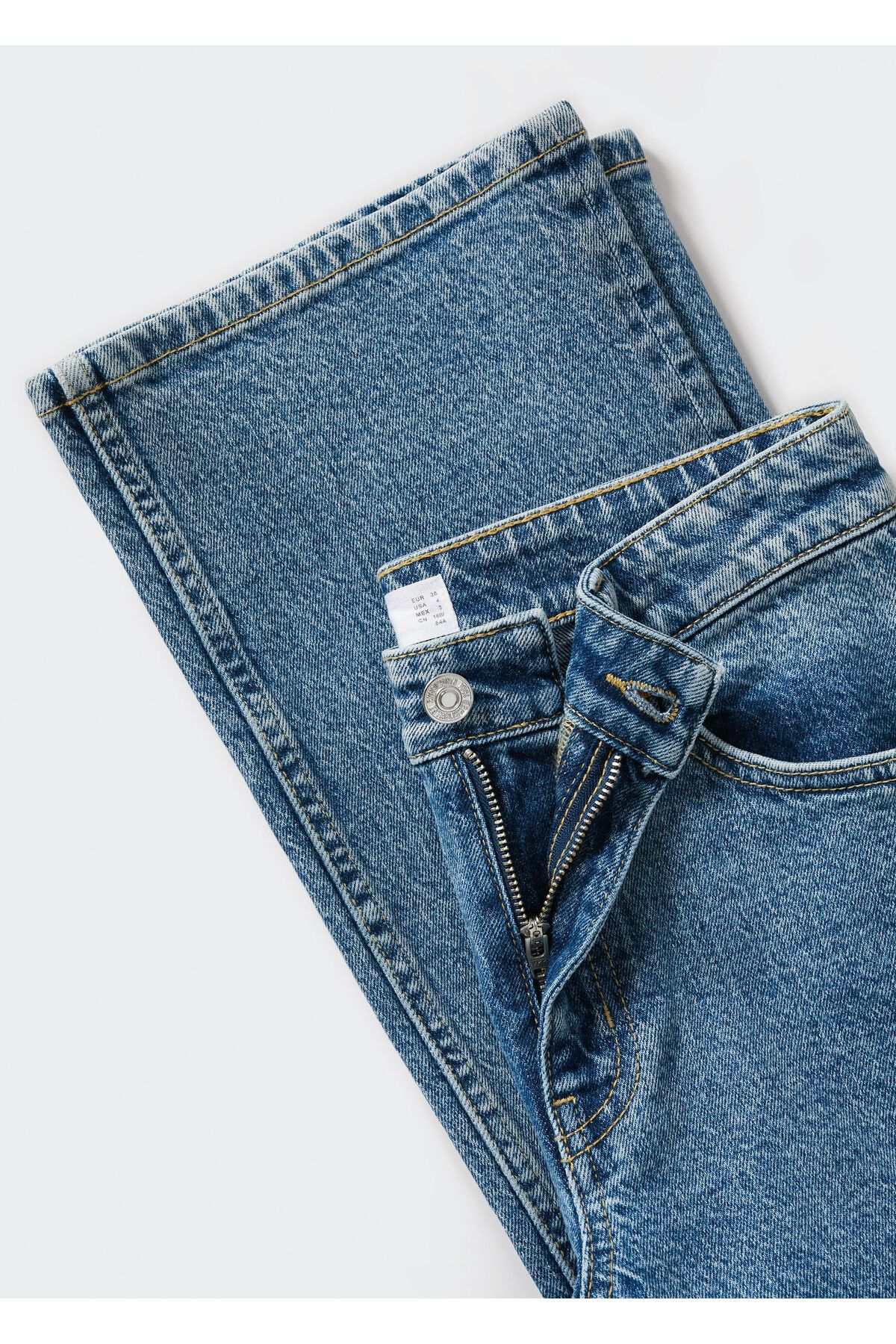 Orta Bel Düz Kesim Jean