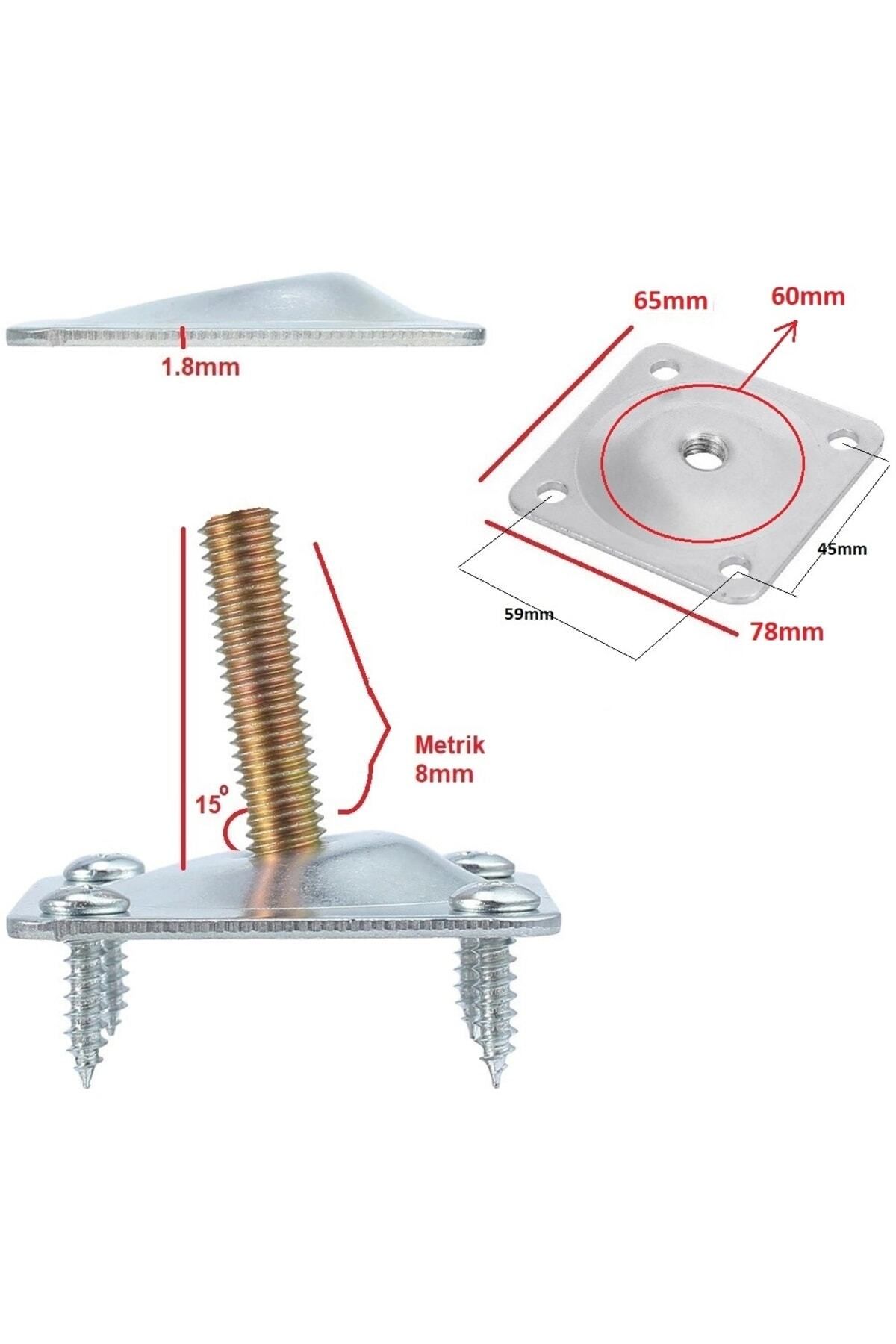 Depolife-Sofa Coffee Table Table Wooden Leg Connection Bracket 15 Degree Angled Metal Mounting Bracket 4 Pieces 2