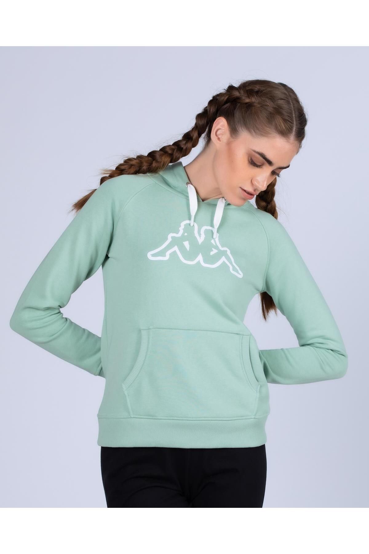 Kappa Sports Sweatshirt Green Slim fit Trendyol