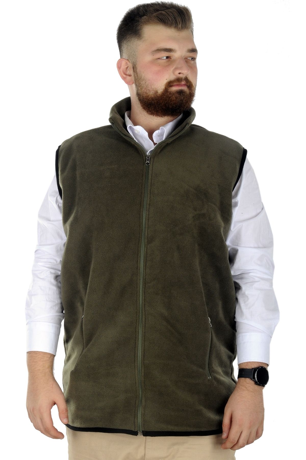 Fleece vest plus size sale