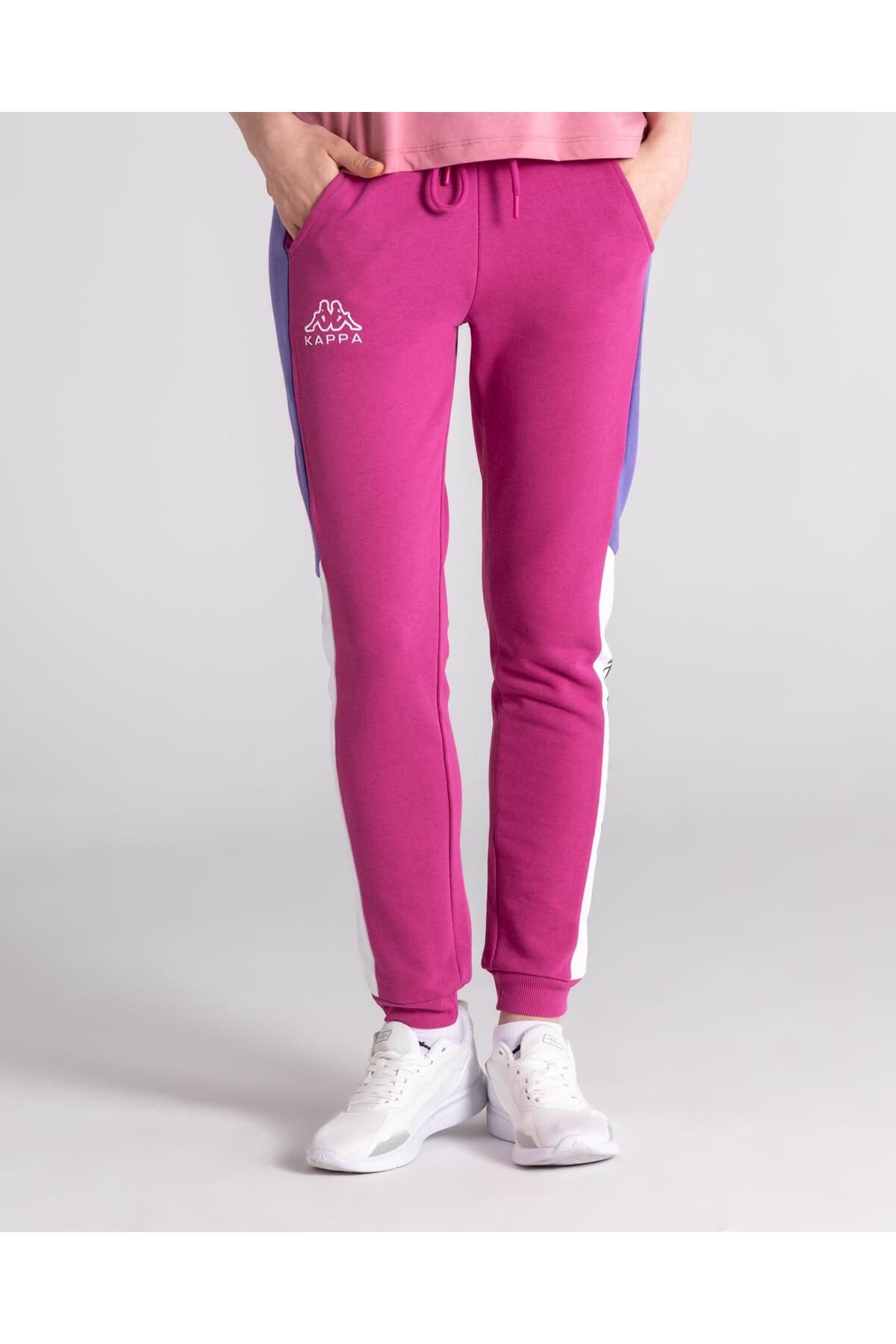 Kappa Logo Ester Women s Claret Red Regular Fit Sweatpants Trendyol