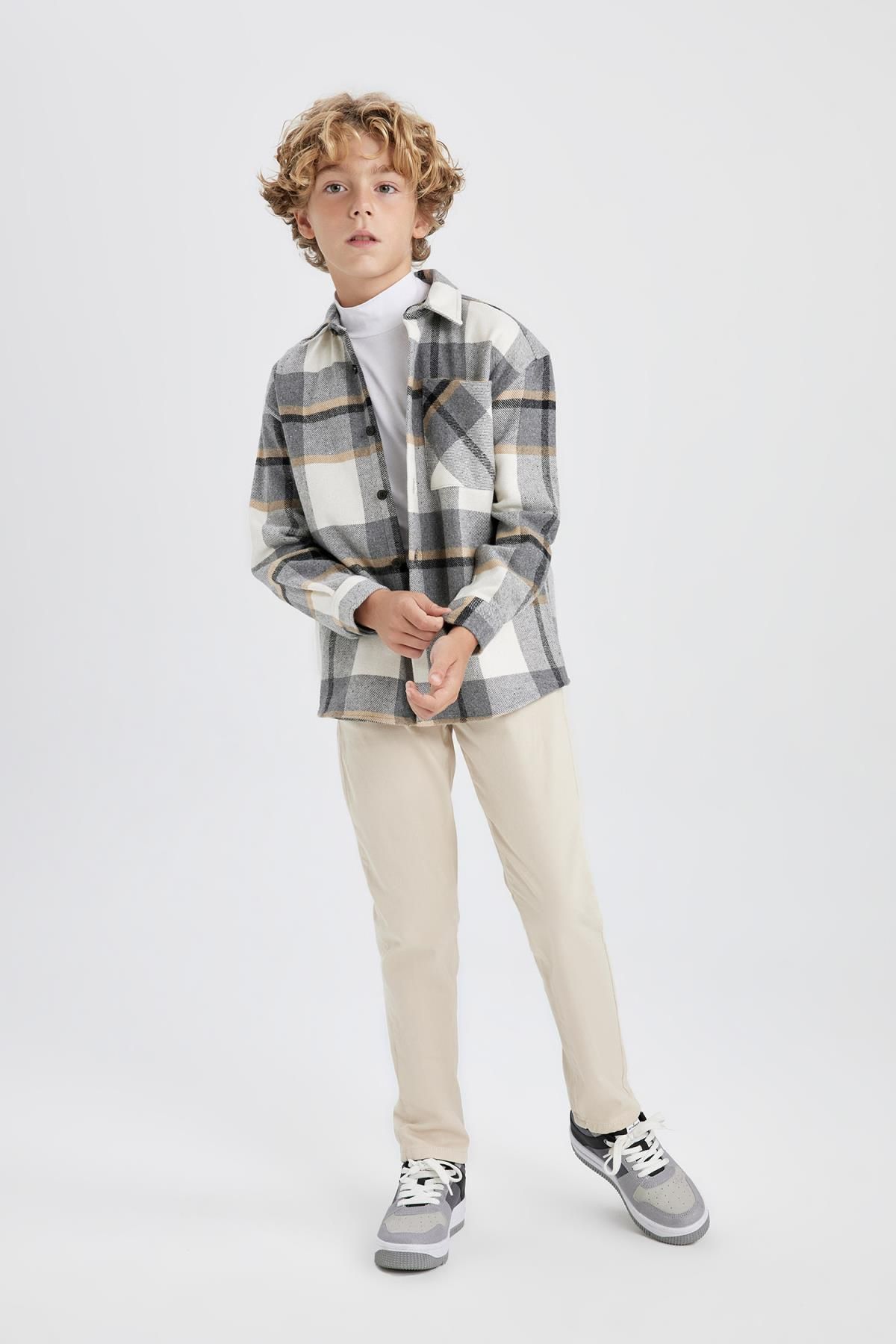 Defacto Boy s Stretchy Waisted Gabardine School Trousers Trendyol