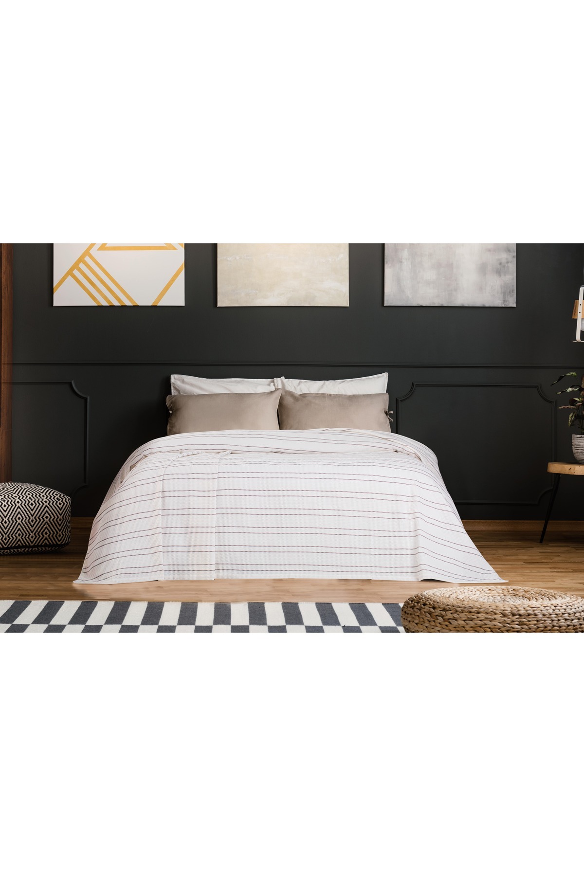 Striped Cotton Double Quilting