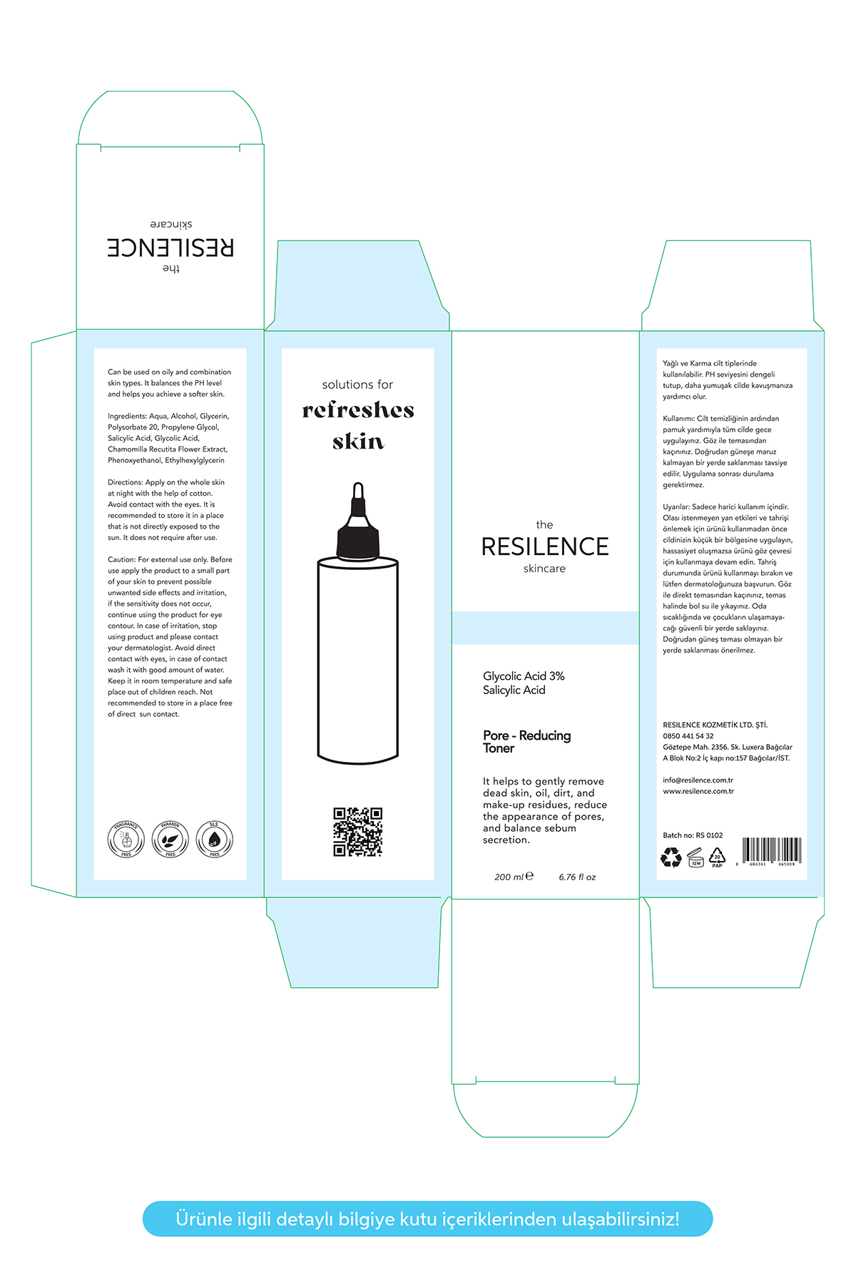 Canlandırıcı ve Gözenek Sıkılaştırıcı Tüm Ciltler İçin Glikolik Asit Tonik 200 ML — TYCOL8JQLN169839536059420 — تصویر 6 از 6