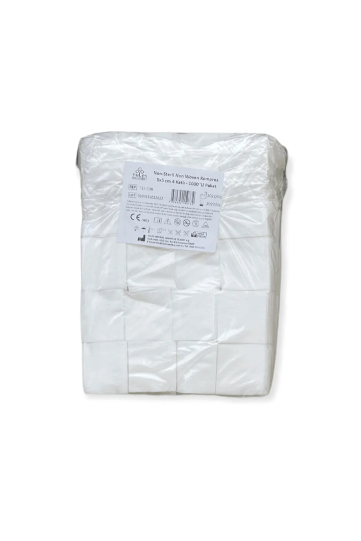 Yüksek Emişli Spanç Nonwoven 5 X 5 4 Kat 1000 Adetlik Paket Tules