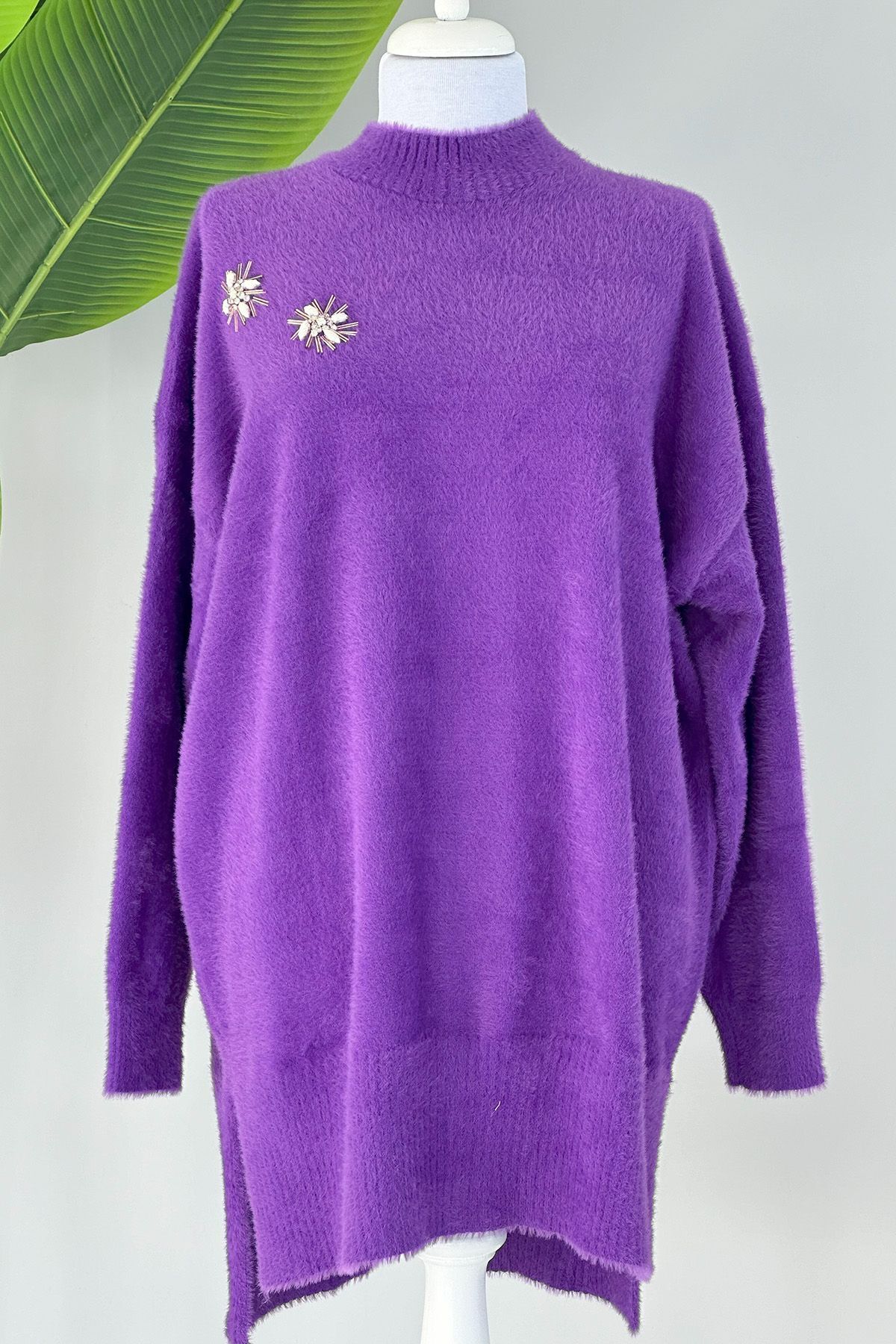 Purple angora deals sweater