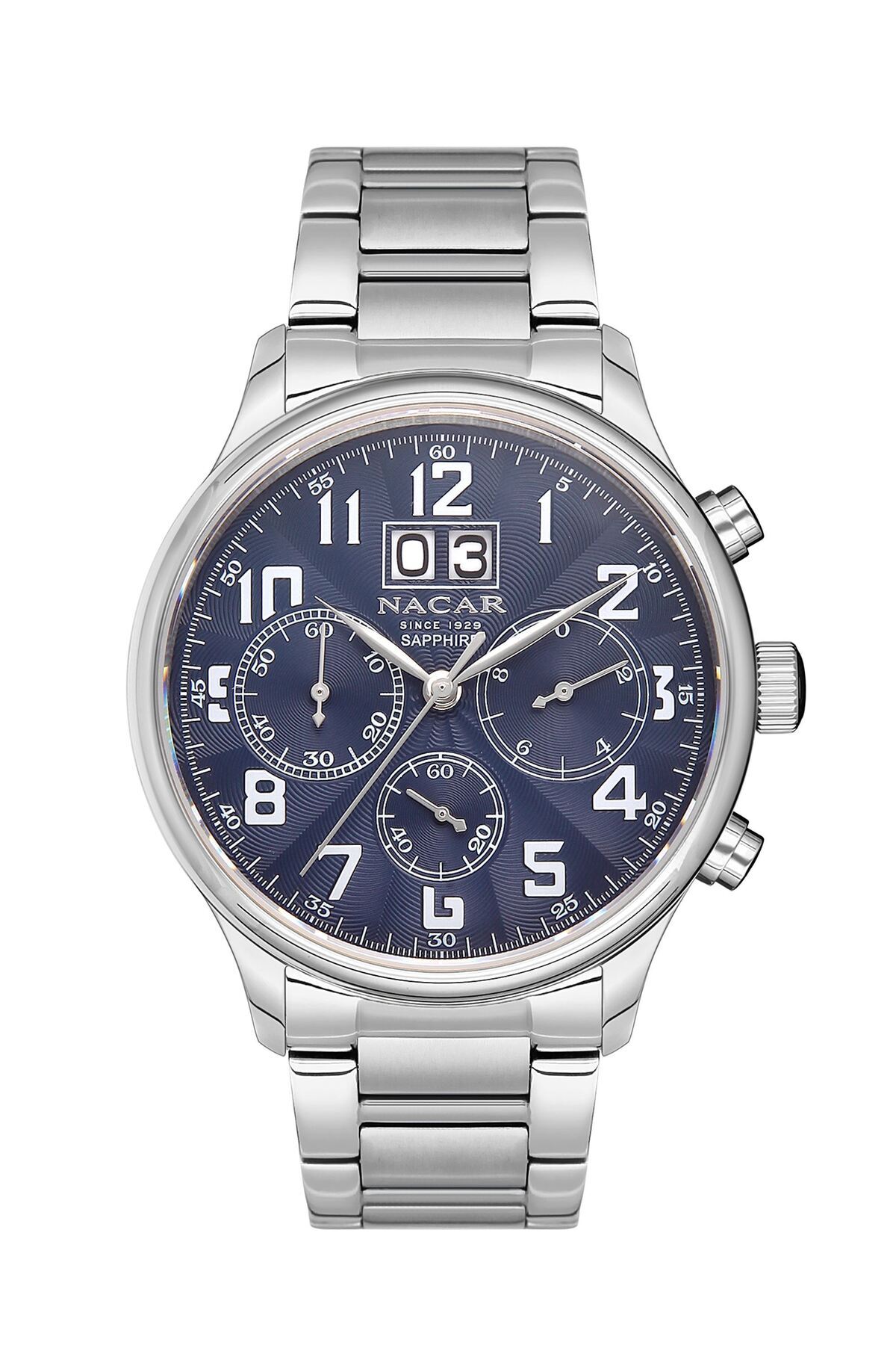 Nacar 'SİNCE 1929' SPORT 100% STEEL CHORONOGRAPH SAPHİRE GLASS