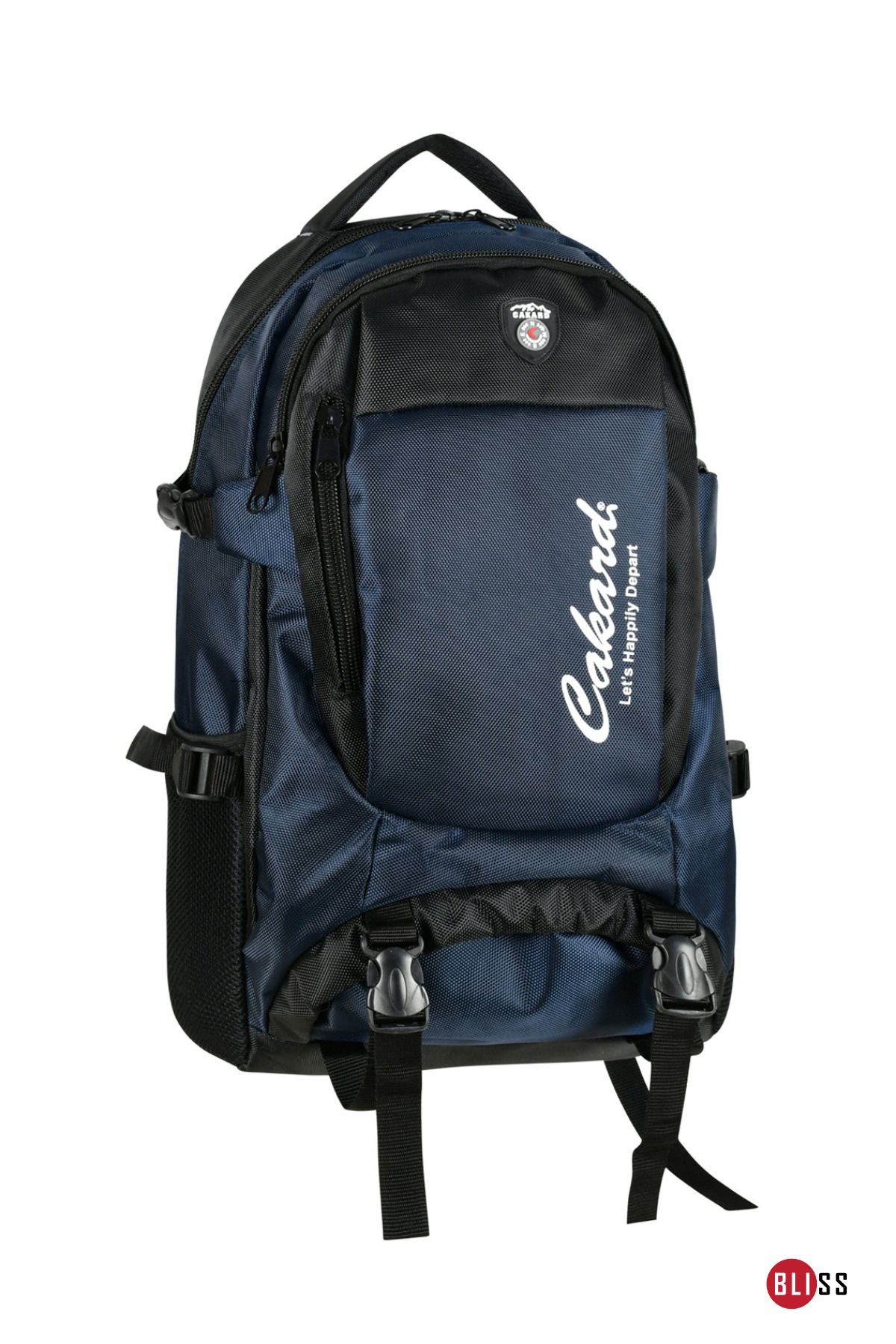 Bliss Unisex Multifunctional 40 Liter Water Resistant Outdoor Mountaineer Travel Navy Blue Backpack