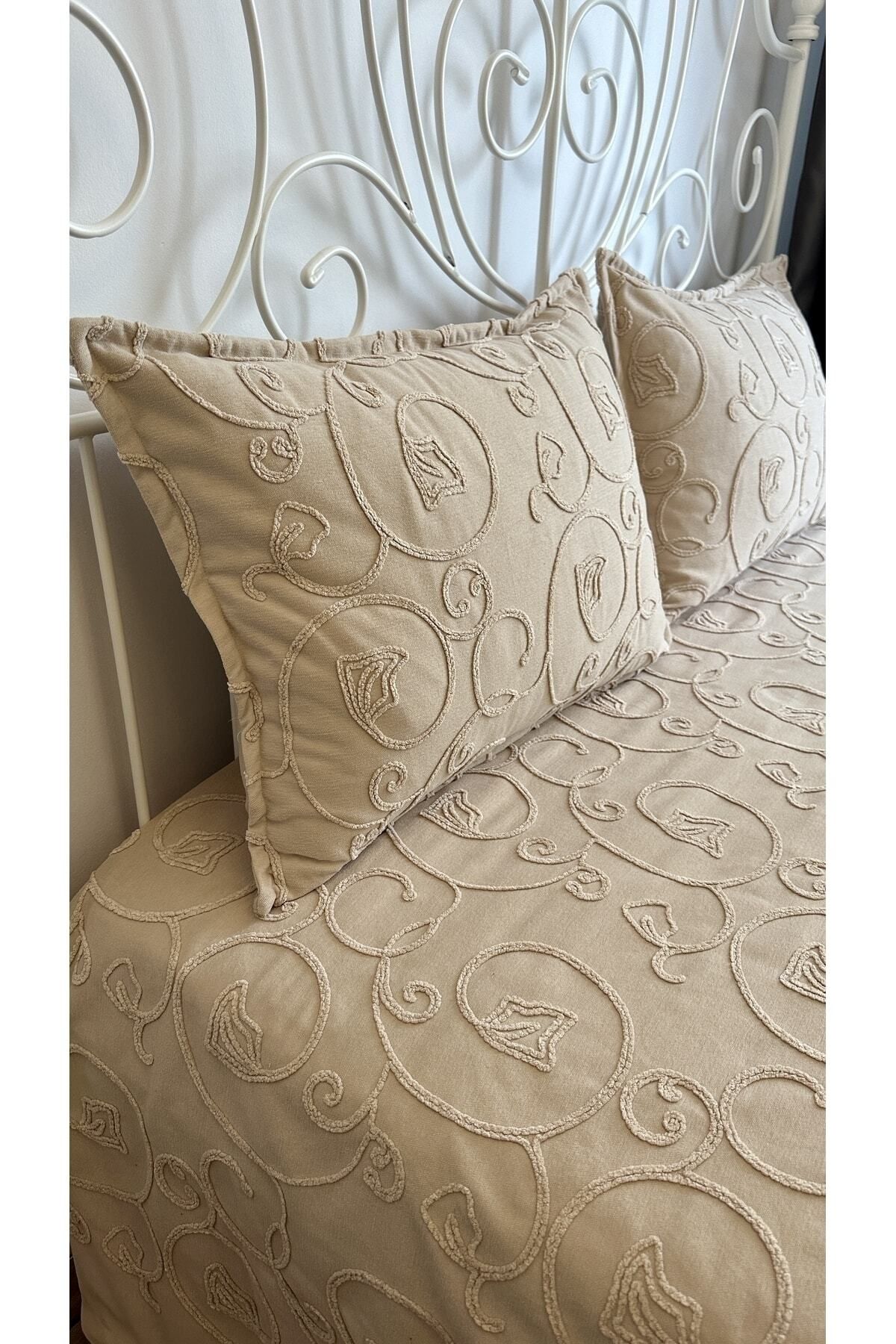 Beige bedspread sales