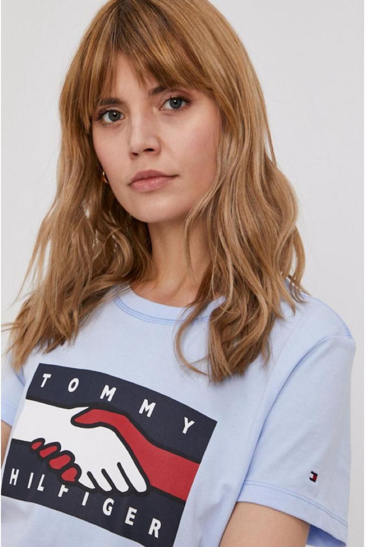T shirt tommy hilfiger bleu shop