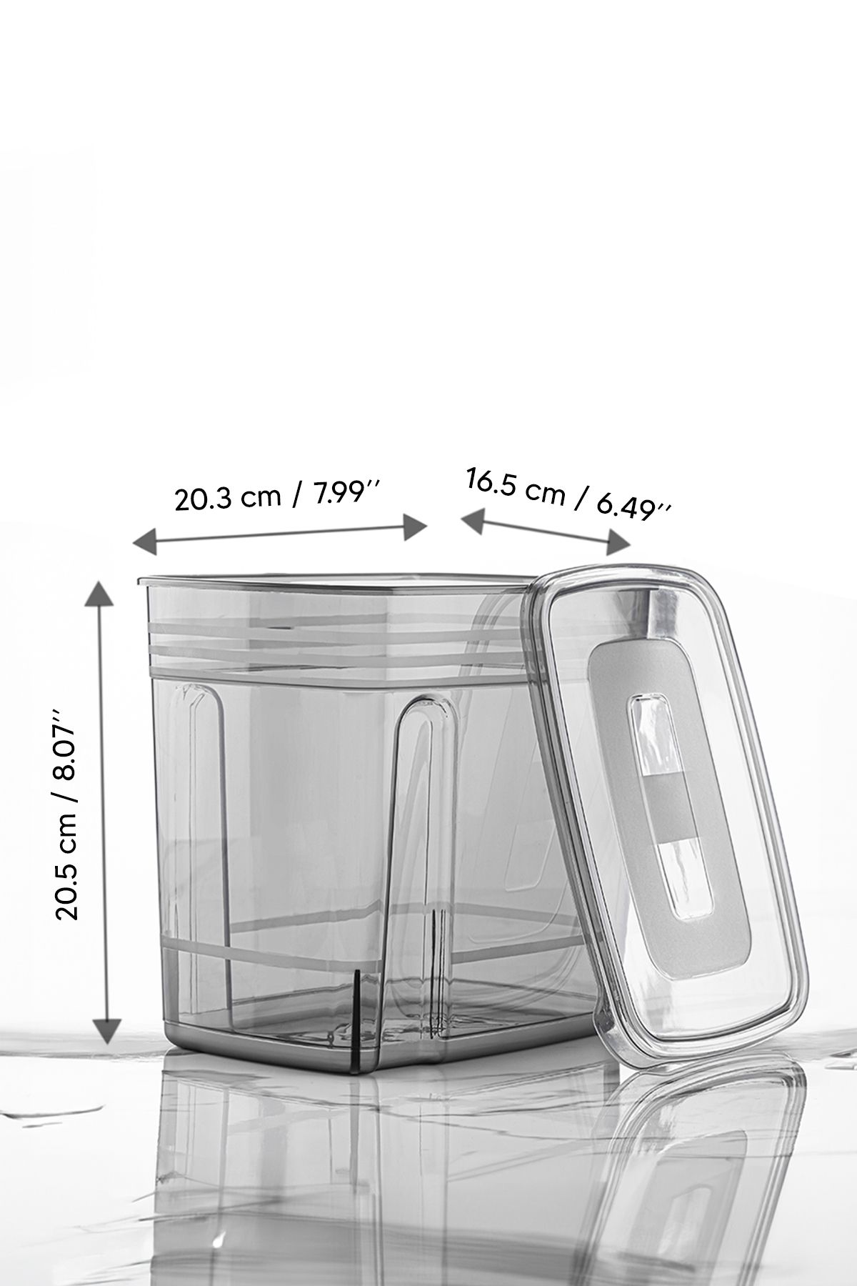 Meleni Home-5-Piece Mega Size 5.5 Liter Flour Container - Pulses Storage Container - Lena Multi-Purpose Material Box Food Container 3