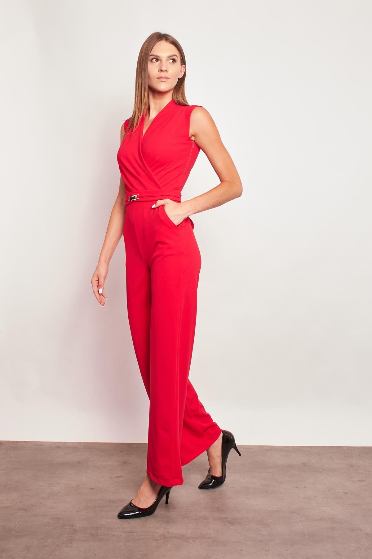 Red lycra jumpsuit best sale