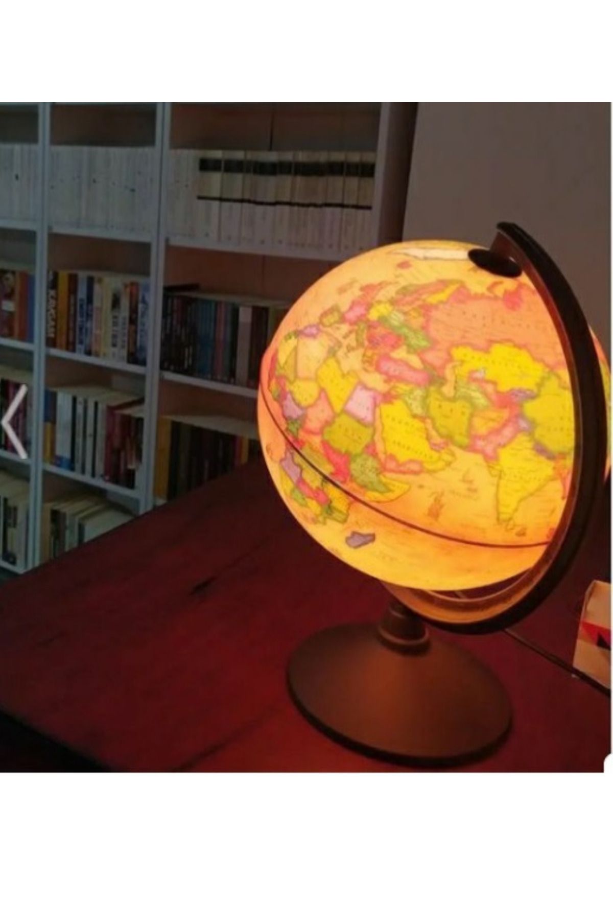 Işıklı Antik Küre 26 cm çap/ Dünya Küresi 26 Cm Eğitici Harita Gece Lambası Yüksek Kalite