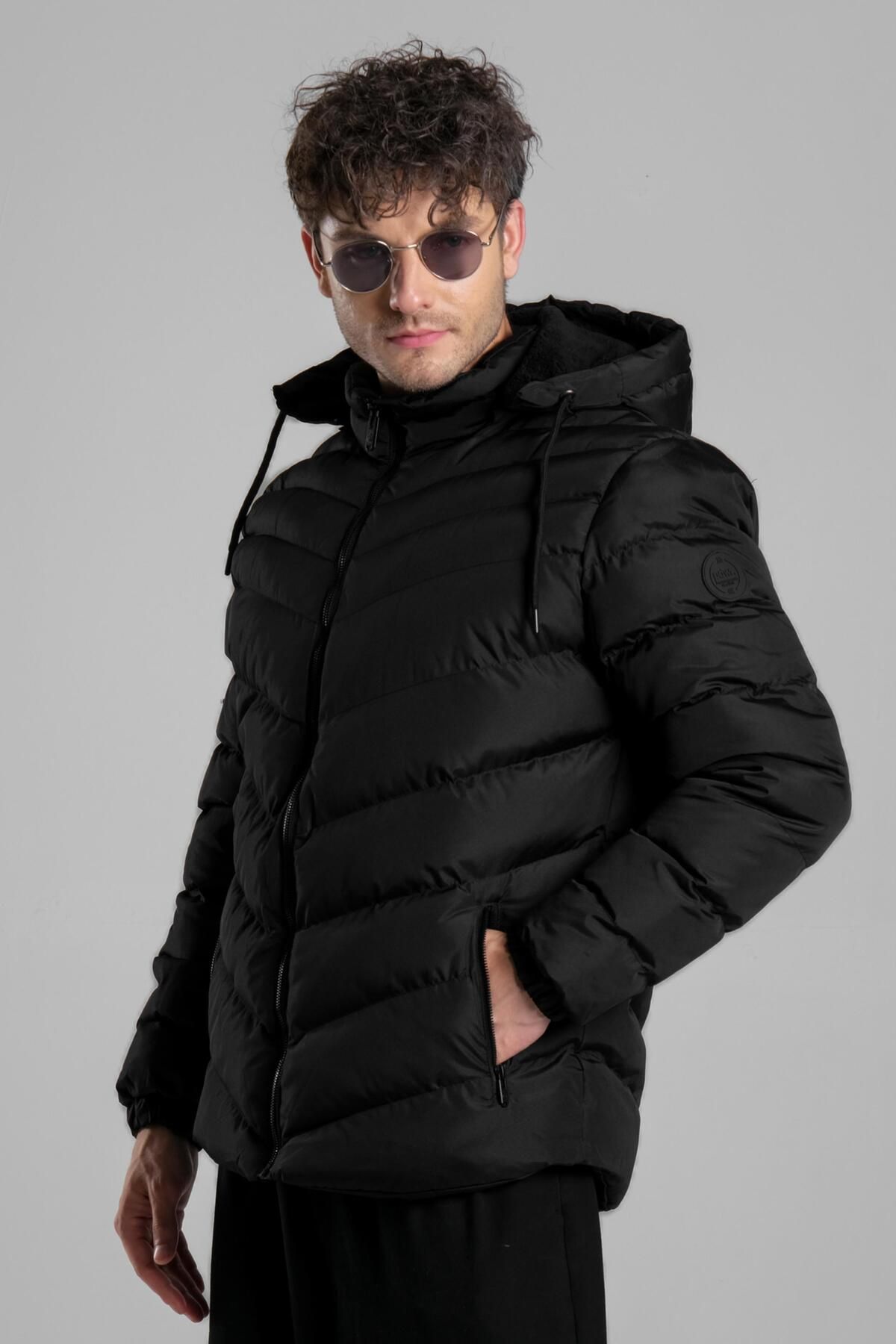 Stilkombin-Cross Filled Puffer Jacket with Fur Inside PLDP 2874-50321 5