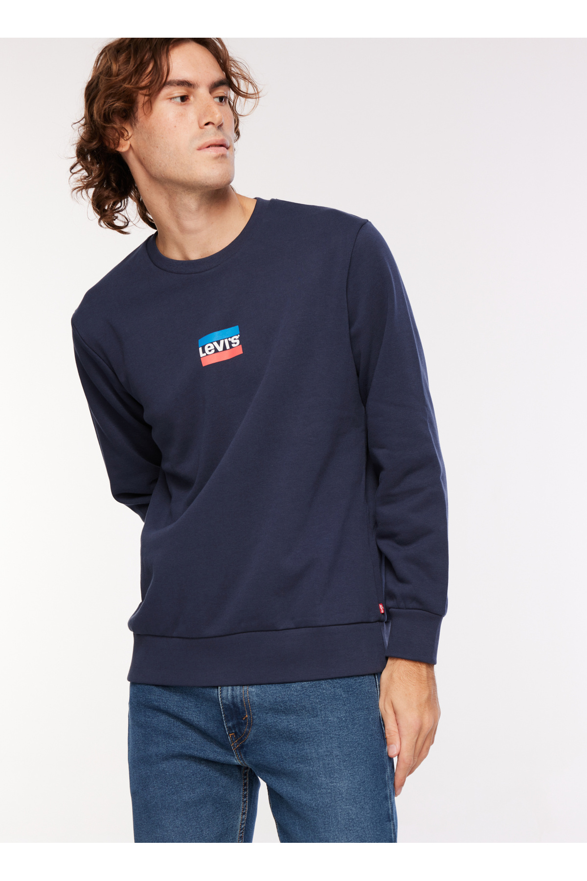 سویشرت لیوایز مردانه  آبی  طرح دار Narrow / اسلیم فیت    Regular/رگولار  | Levi's 5003052626 TR - تصویر 3