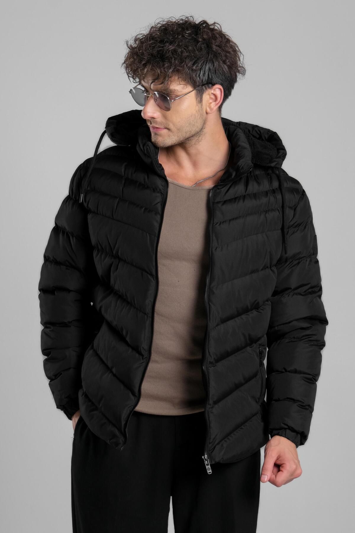 Stilkombin-Cross Filled Puffer Jacket with Fur Inside PLDP 2874-50321 4
