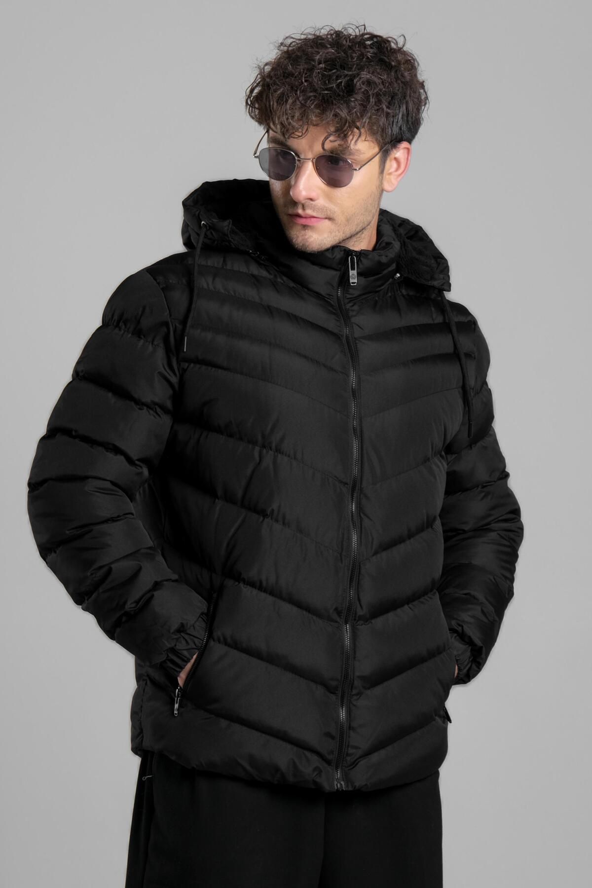 Stilkombin-Cross Filled Puffer Jacket with Fur Inside PLDP 2874-50321 3