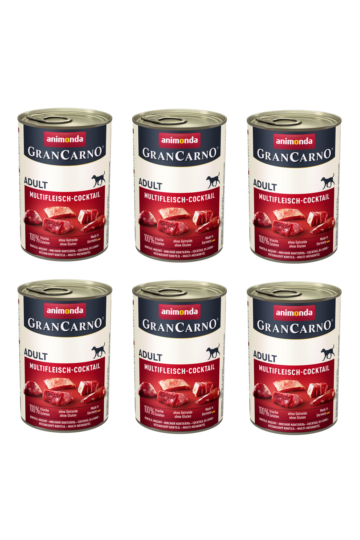 Animonda Grancarno Sığır ve Yürekli Köpek Konservesi 400 Gr. X 6 Adet