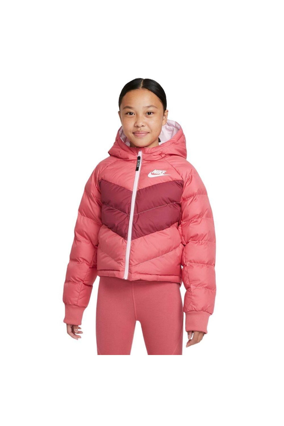 Nike Sports Winterjacket Pink Regular fit Trendyol