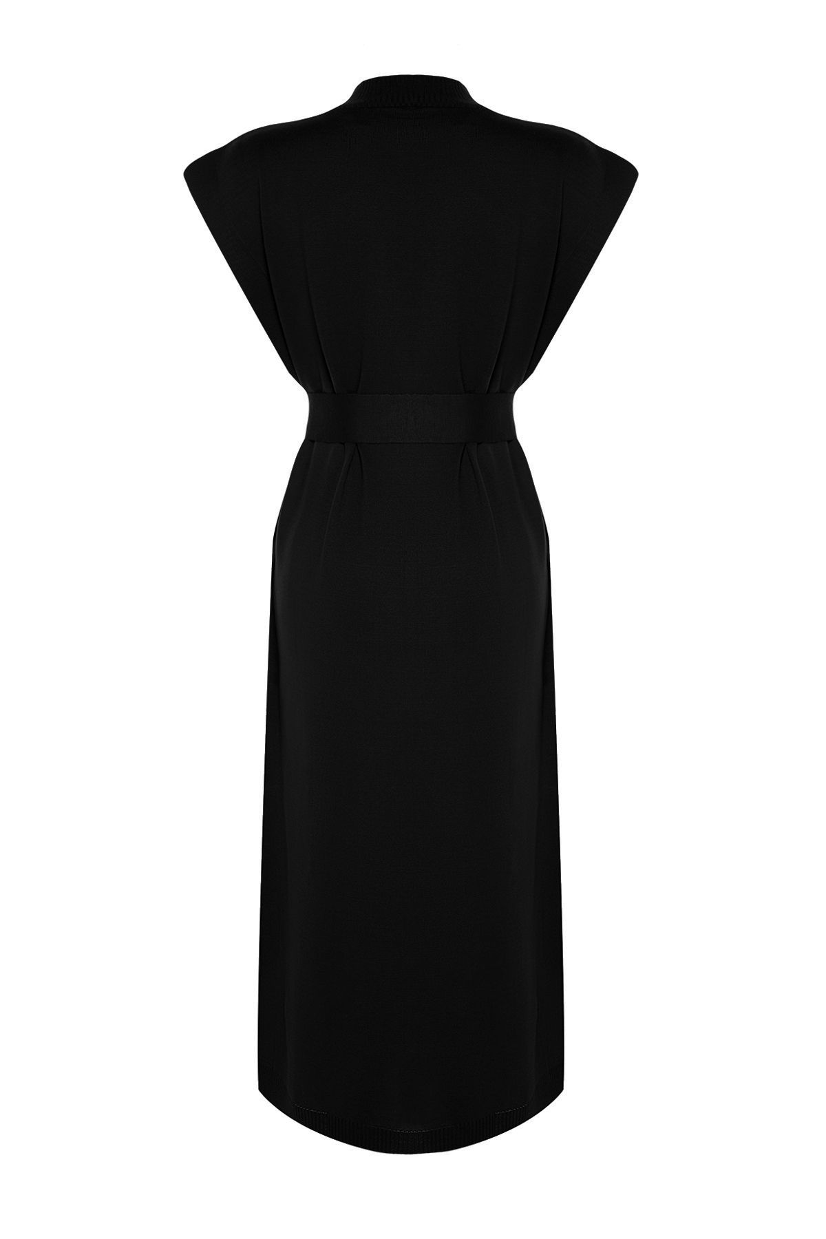 Trendyol Modest-Rochie pulover cu tricotaje detaliate cu nasturi negre TCTAW24UV00038 8