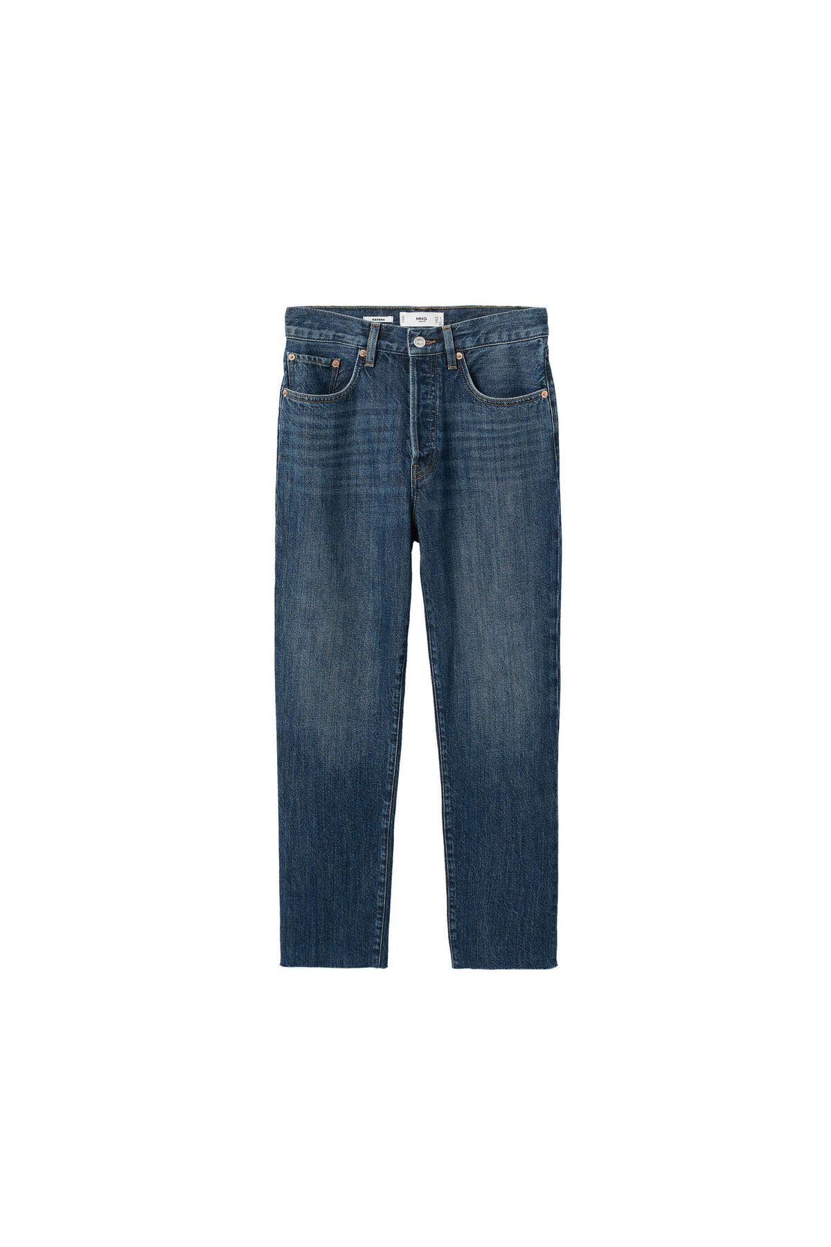 MANGO شلوار جین کوتاه ساق بلند و صاف