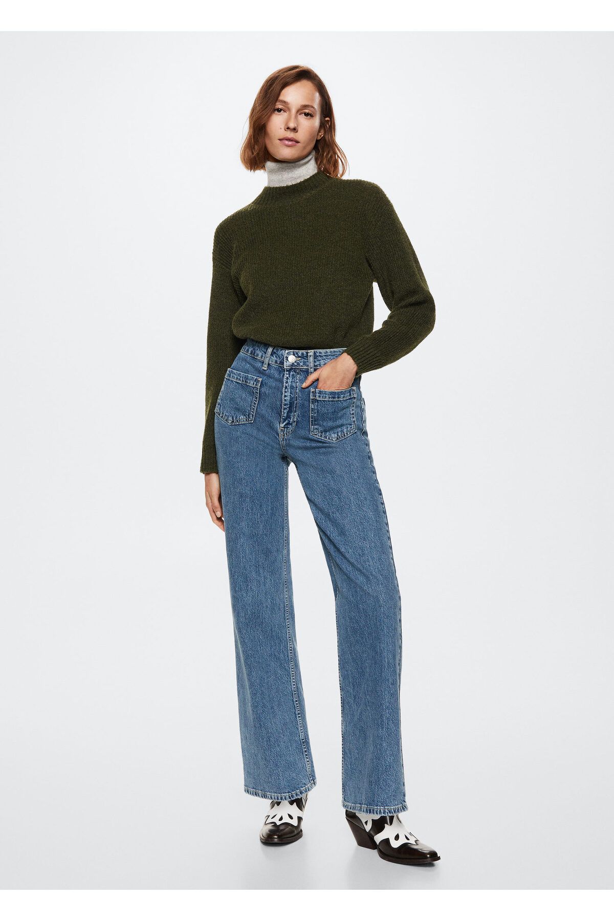 Cepli Wideleg Jean Pantolon