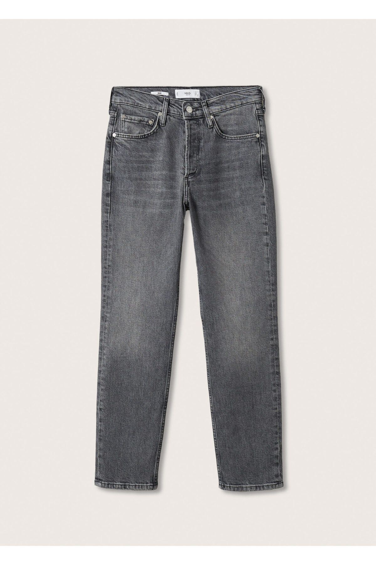 Kısa Paçalı Orta Bel Yükseklikli Slim Fit Jean