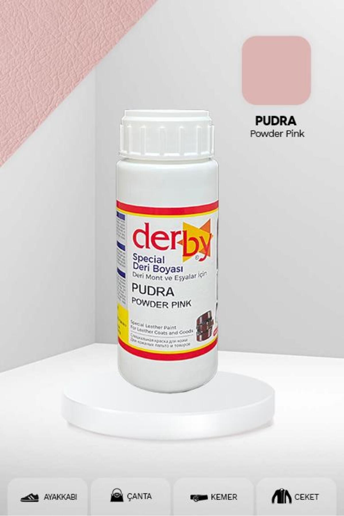 Derby Special Pudra Deri Boyası 100 ml / Mont Eşya Çanta Kemer Cüzdan Ayakkabı Deri Boyası