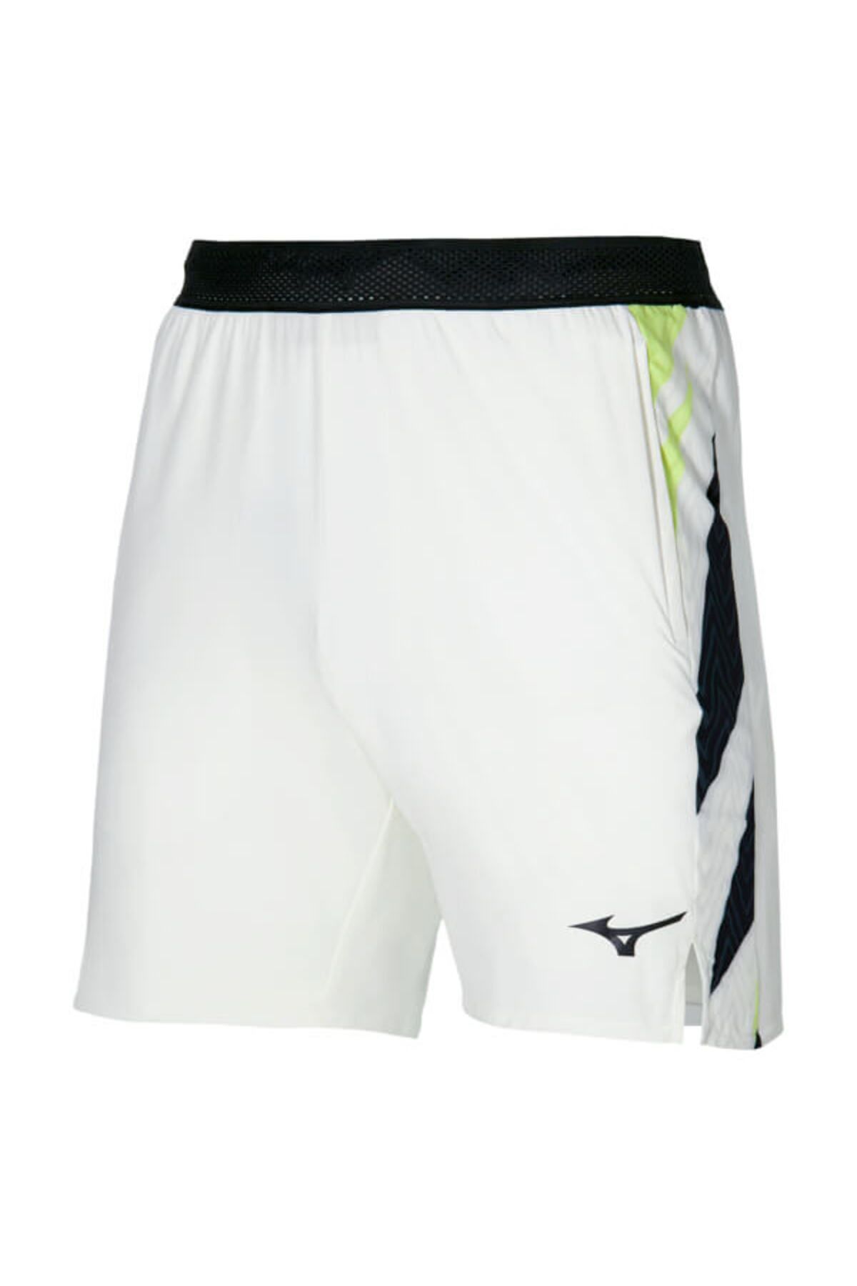 Mizuno شورت مردانه سفید Patterned 8 In Amplify اصل برند