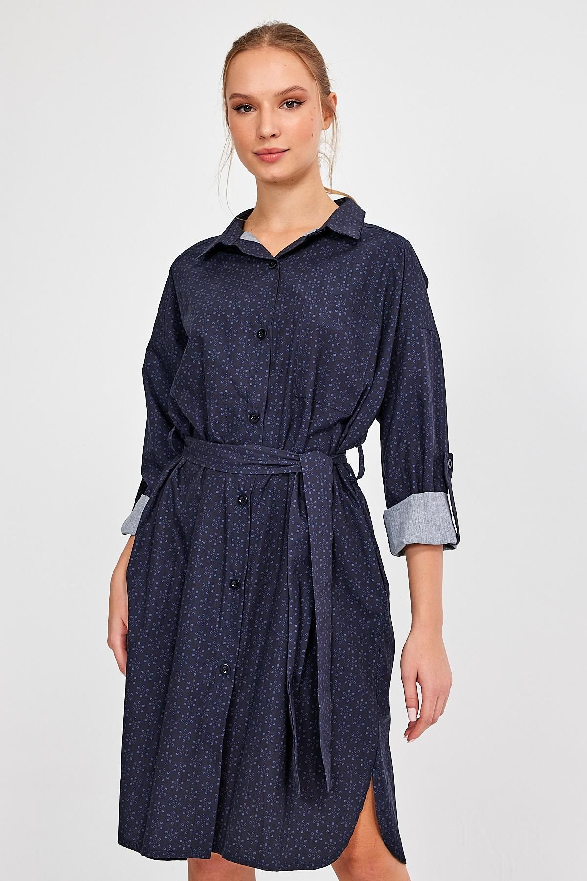 ALEXANDERGARDI-ALEXANDERGARDY ADJUSTABLE SLEEVES BIRTED SHIRT DRESS (B23-1403 00) 3