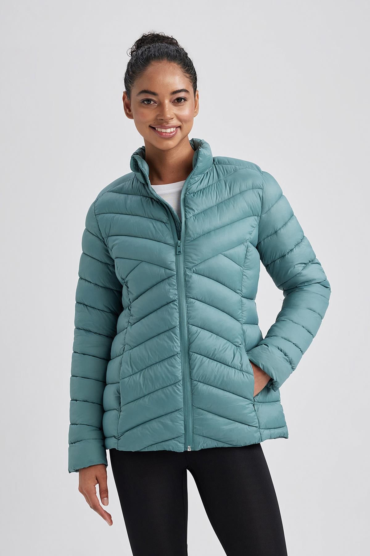 Slim fit down jacket deals
