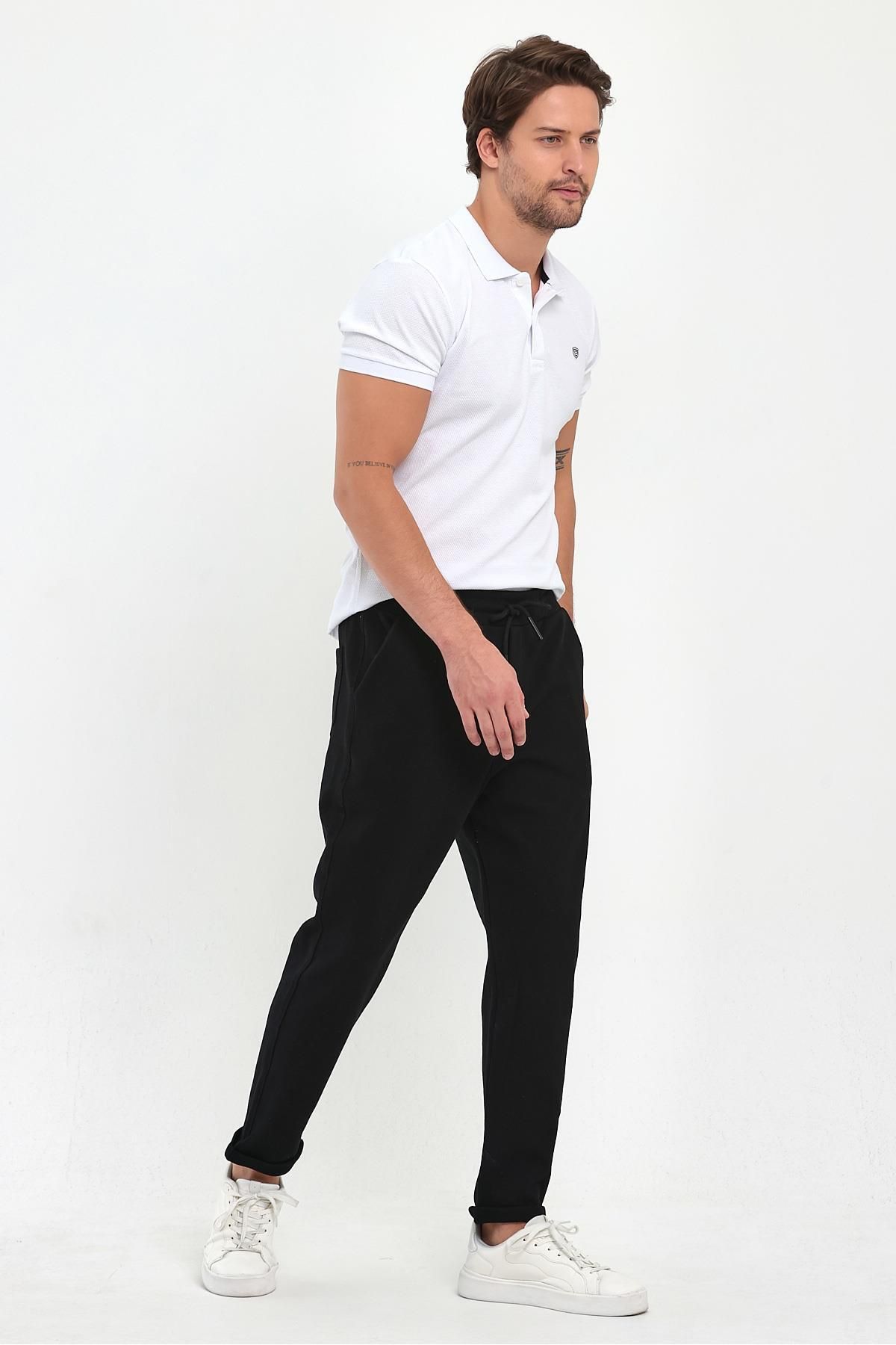 COMBİNE MİCHAİL Men's Rose Color Double Leg Standard Cut Waist Tied Side  Pocket Jogger Pants - Trendyol