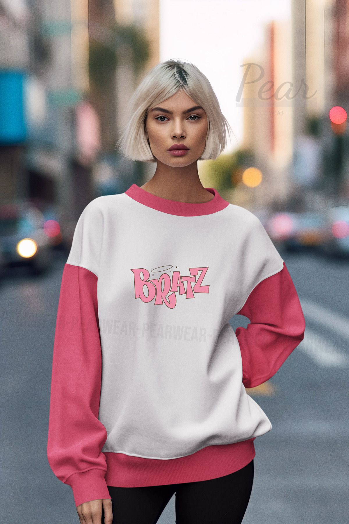 Pear Wear Bratz Printed Colorful Sweatshirt Women s Oversize