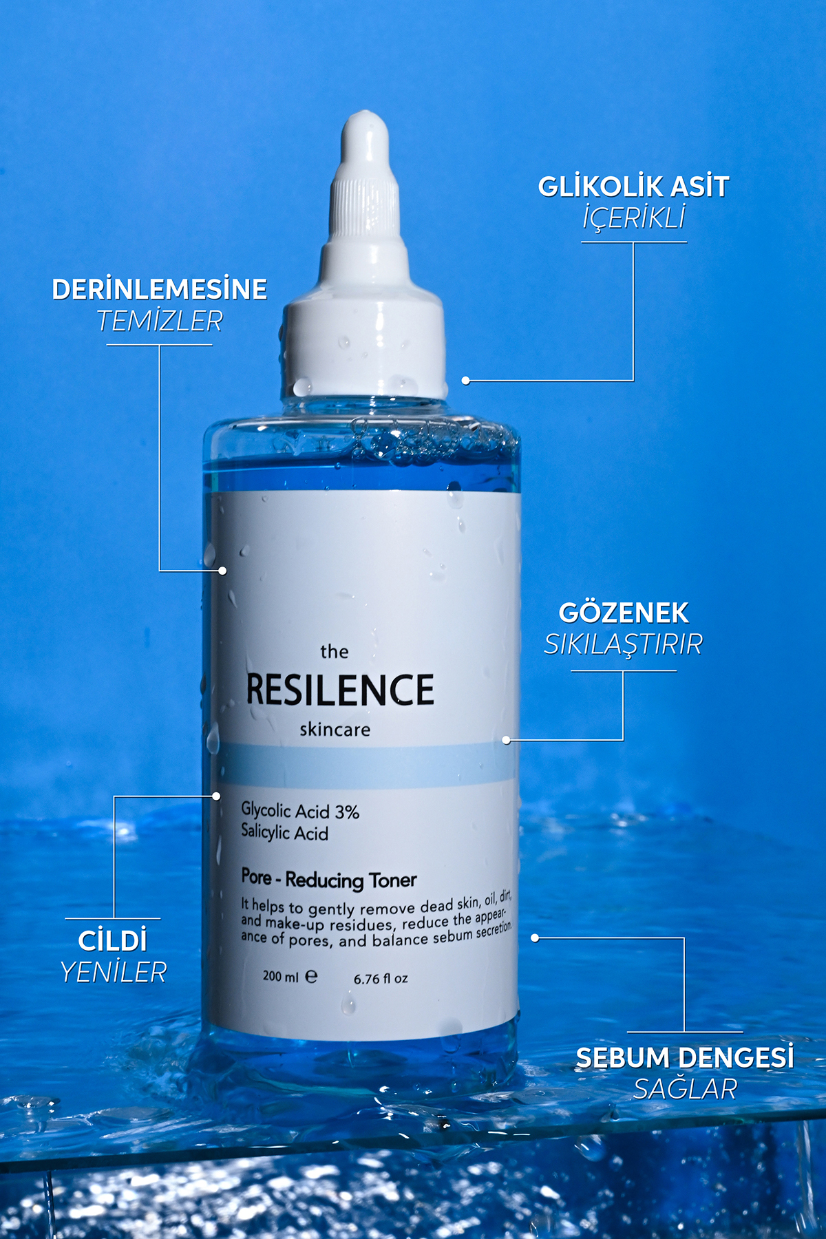 Canlandırıcı ve Gözenek Sıkılaştırıcı Tüm Ciltler İçin Glikolik Asit Tonik 200 ML — TYCOL8JQLN169839536059420 — تصویر 3 از 6