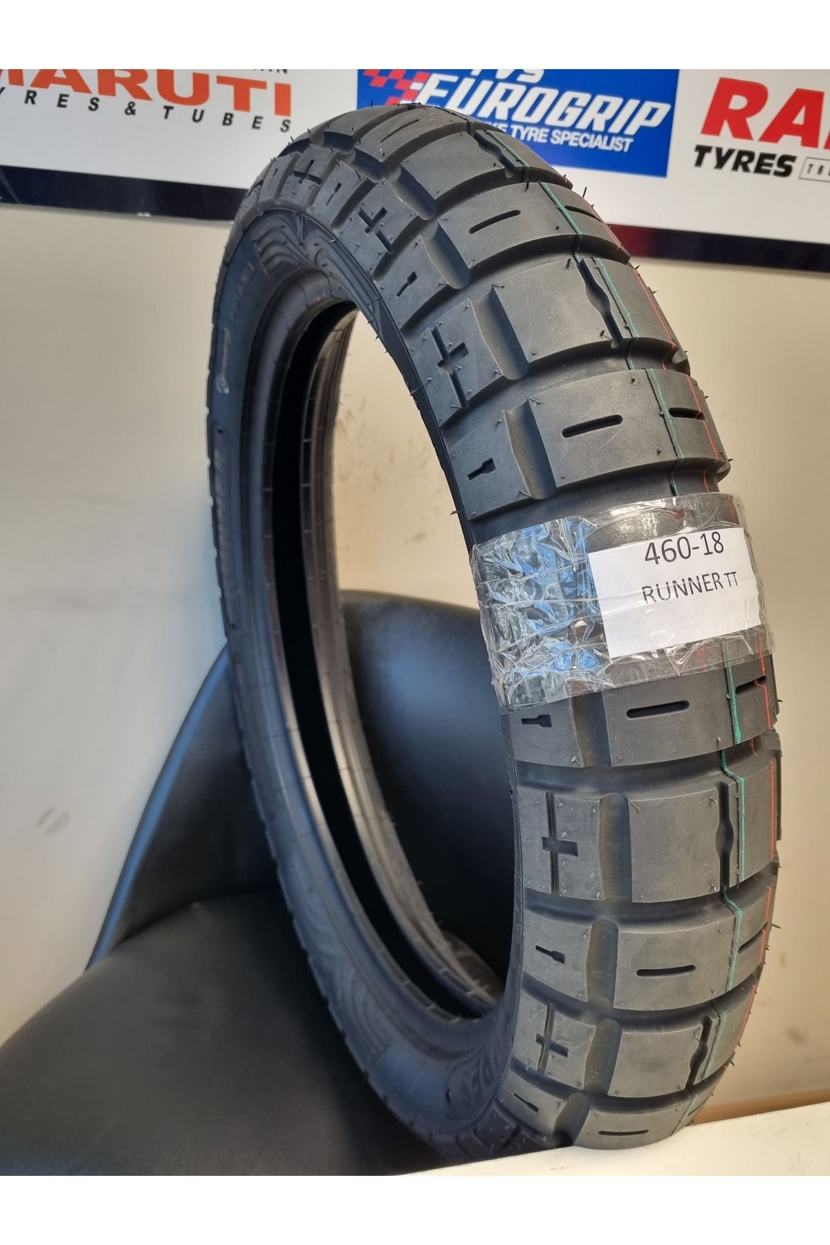 TDT TYRES SET 460-18 TT (TUBETYPE - İÇ LASTİKLİ TİP) MOTOSİKLET LASTİĞİ VE 460-18 EUROGRİP İÇ LASTİK RUNNERSET