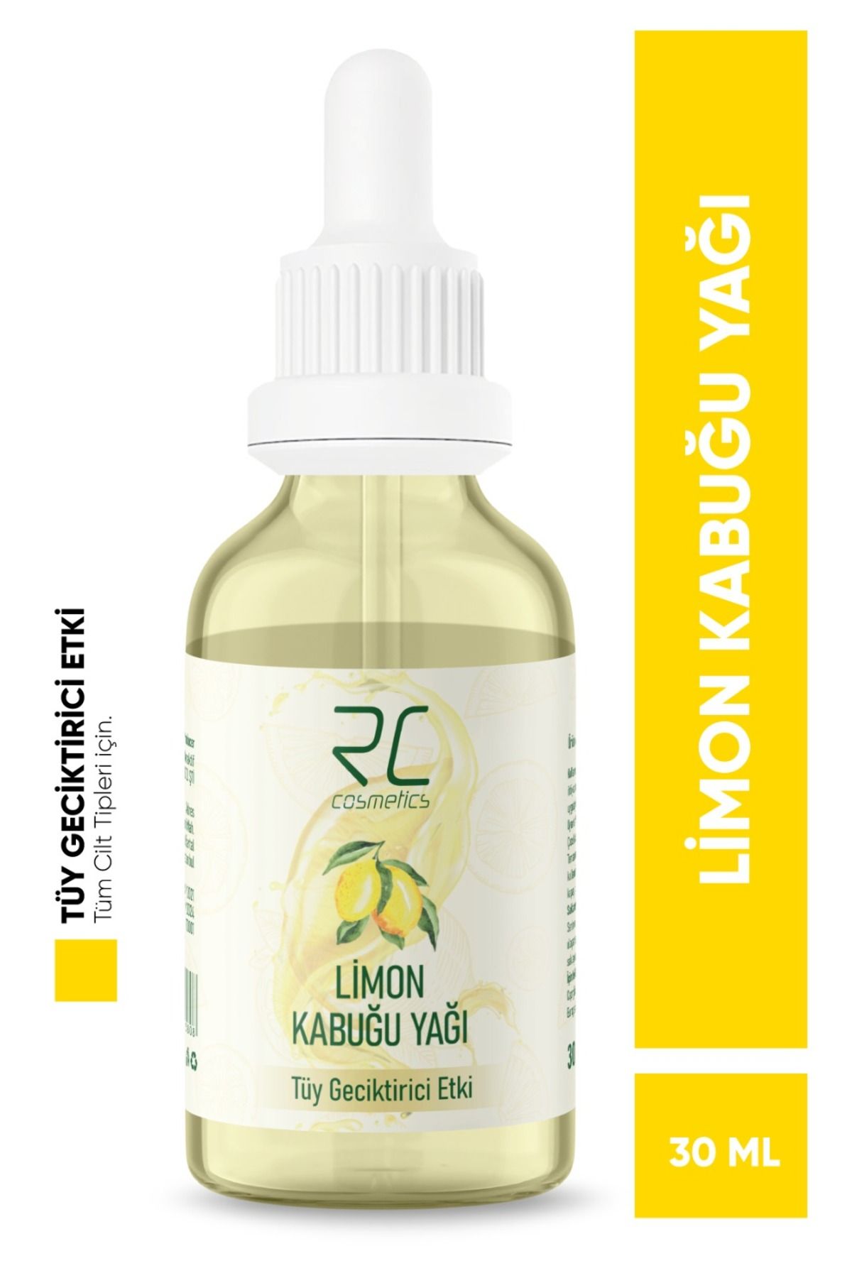 RC COSMETİCS Limon Kabuğu Yağı Tüy Geciktiricili Etki Tüy Azaltıcı Serum 30ml LKY1