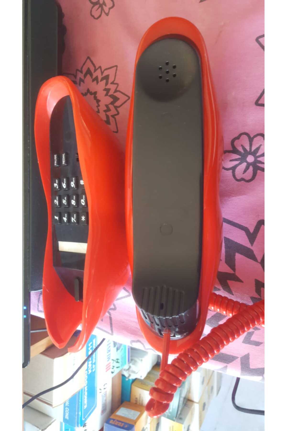 KABLOLU SABİT MASA TELEFONU DUDAK ŞEKLİNDE TELEFON DUDAK ŞEKİLLİ TELEFON 3